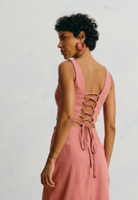 Corselet Liso Rosa