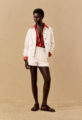 Short Sarja Liso Off-white