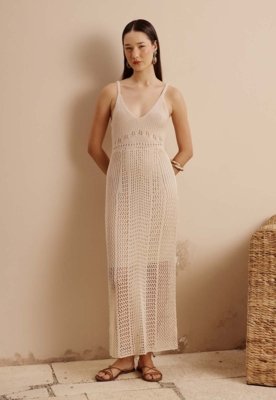 Vestido Tricot Rendado