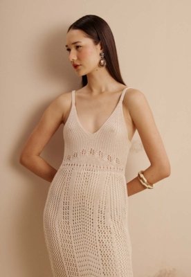 Vestido Tricot Rendado