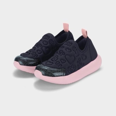 Tênis Infantil Bibi Flash Azul Marinho com Rosa 18