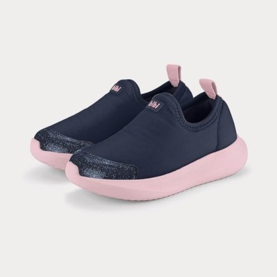 Tênis Infantil Bibi Flash Azul Marinho com Rosa 27
