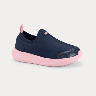 Tênis Infantil Bibi Flash Azul Marinho com Rosa 27