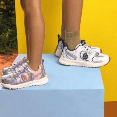 Tênis Infantil Bibi Jogging Prata com Rosa 22