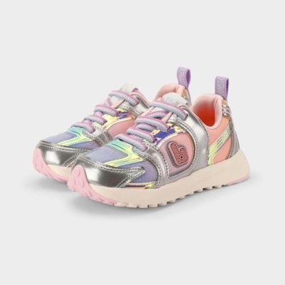 Tênis Infantil Bibi Jogging Prata com Rosa 22