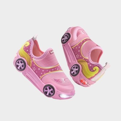 Tênis Infantil com LED Bibi Turbo Rosa 22