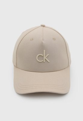 Boné Calvin Klein Clássico Logo Bege