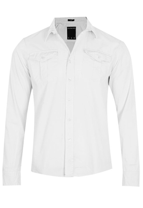 camisa jeans masculina branca