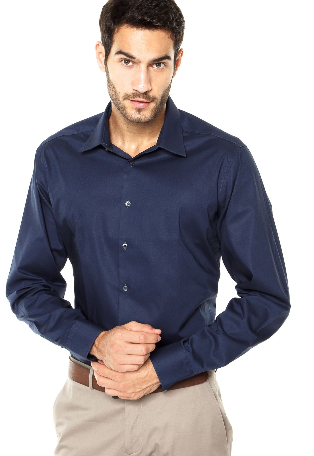 camisa social slim fit calvin klein