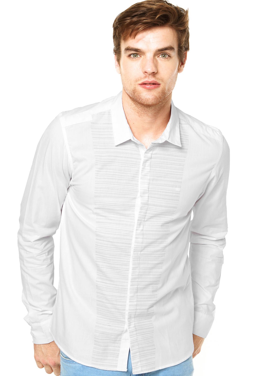 camisa social calvin klein branca
