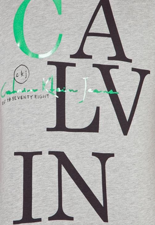 Camiseta Calvin Klein Jeans Letras Cinza Compre Agora Dafiti Brasil 