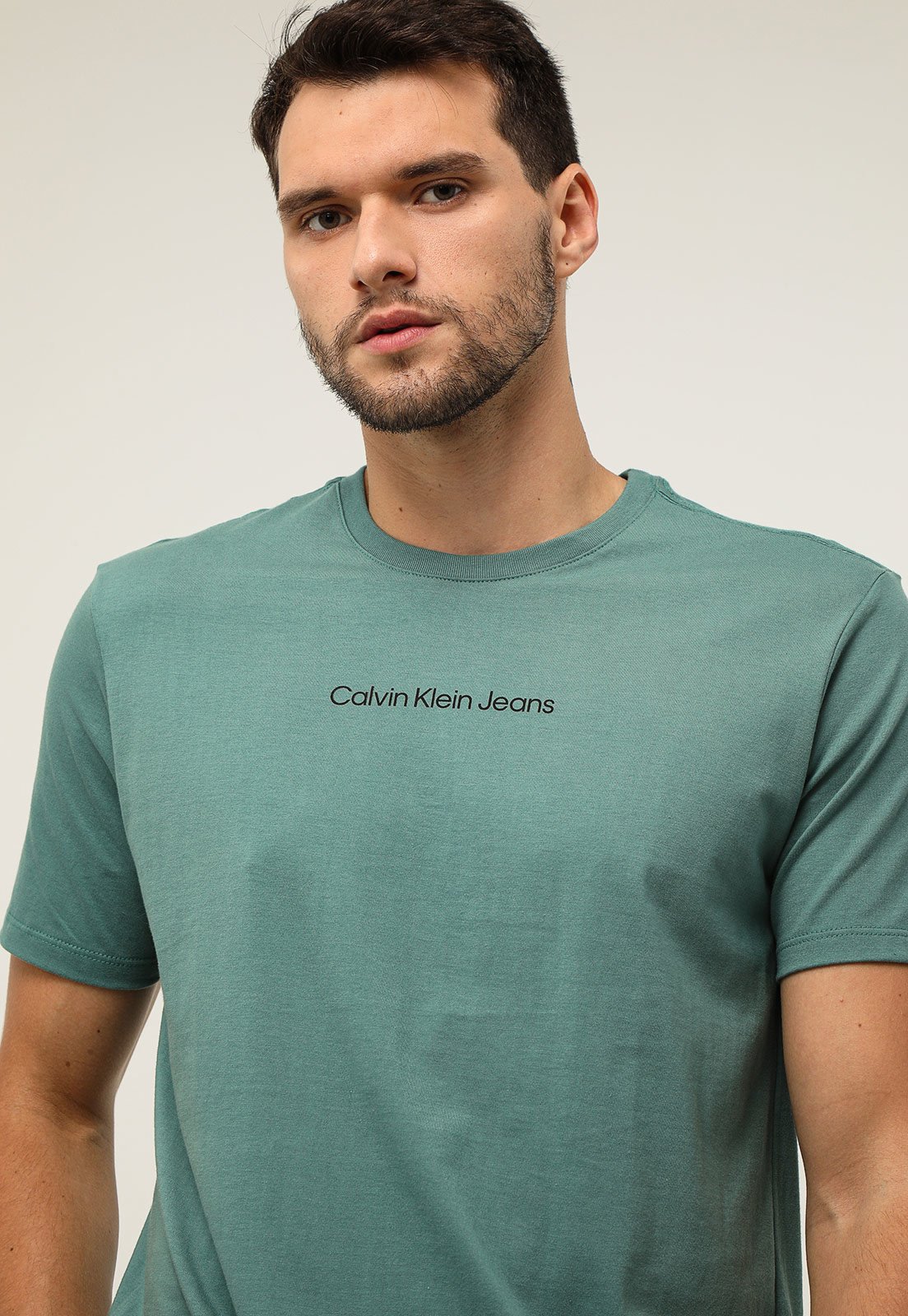 Camiseta Calvin Klein Jeans Logo Azul - Compre Agora