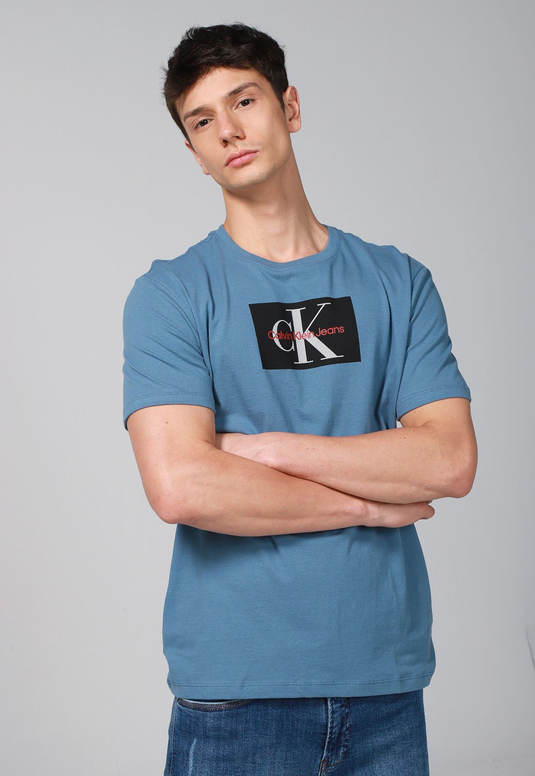 Camiseta Calvin Klein Jeans Logo Azul