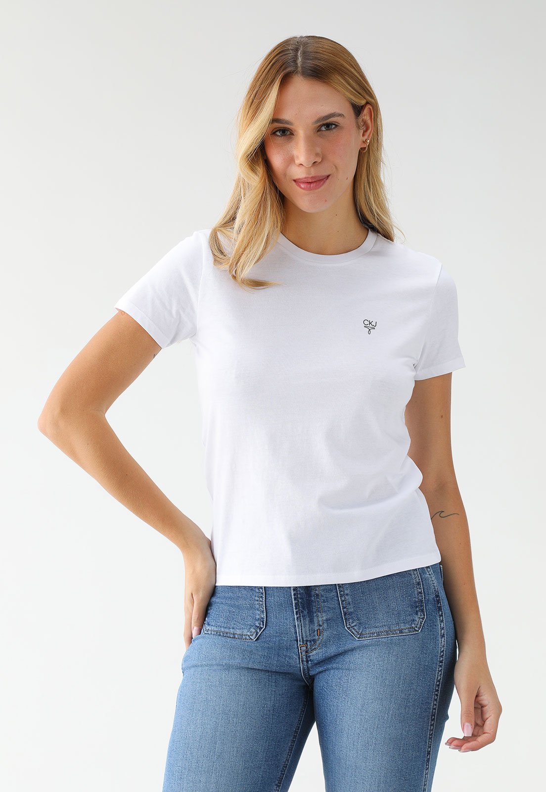 Camiseta Calvin Klein Jeans Logo Branca