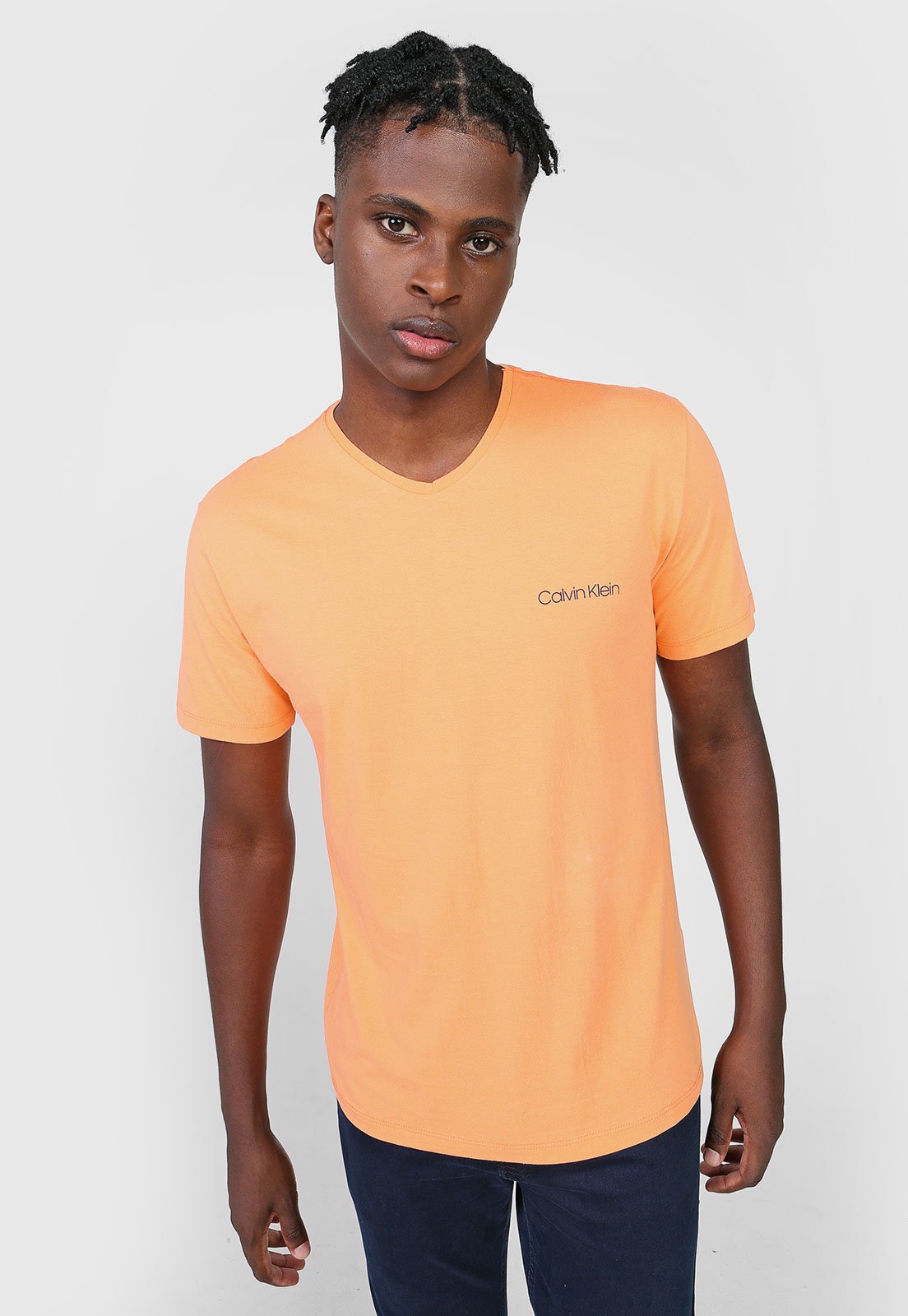 camisa calvin klein laranja