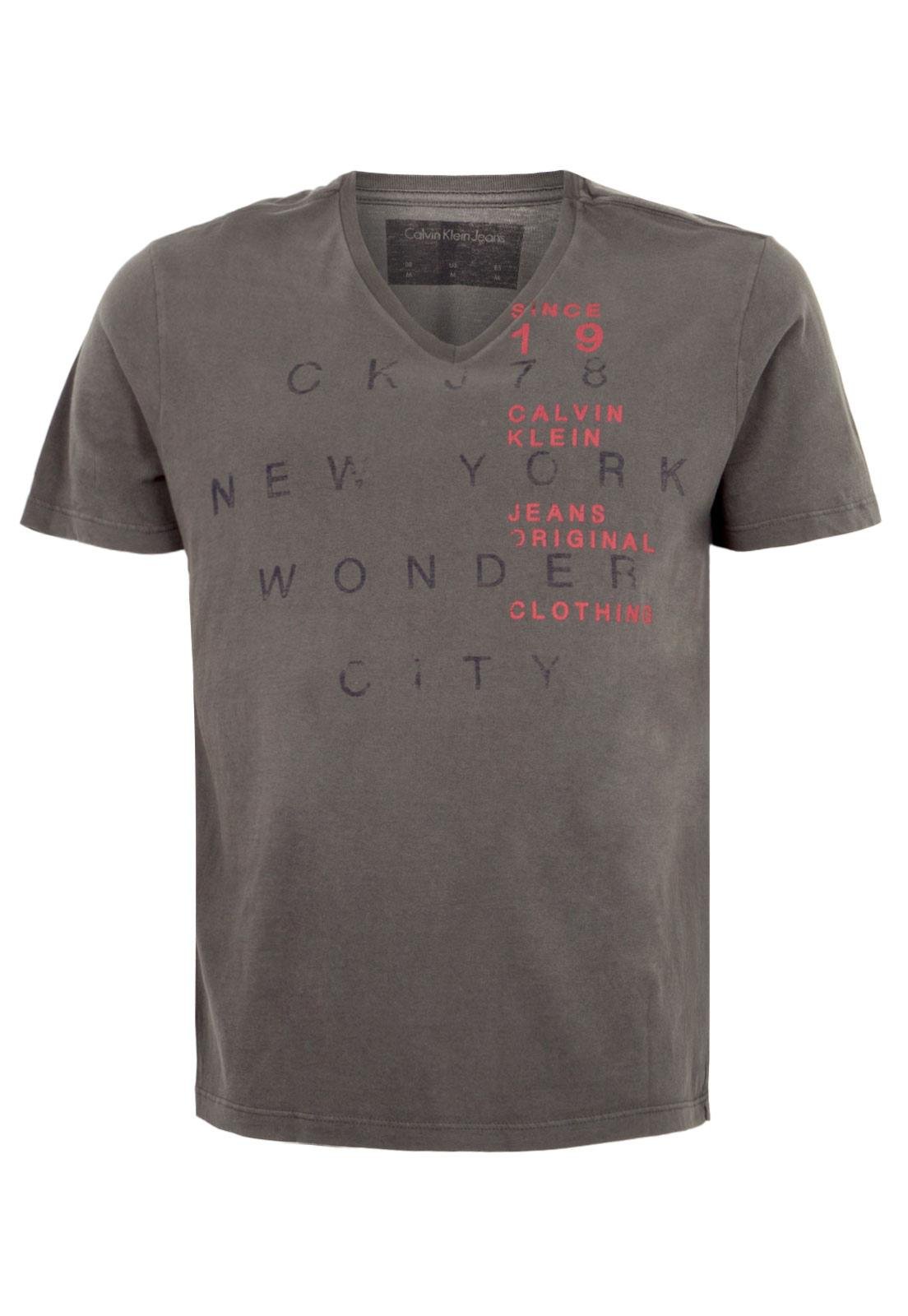 Camiseta Calvin Klein Wonder Cinza 