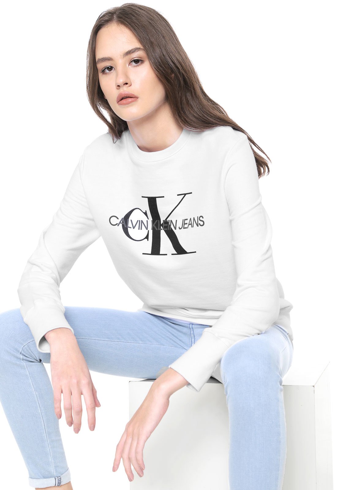 calvin klein jeans moletom com capuz grey