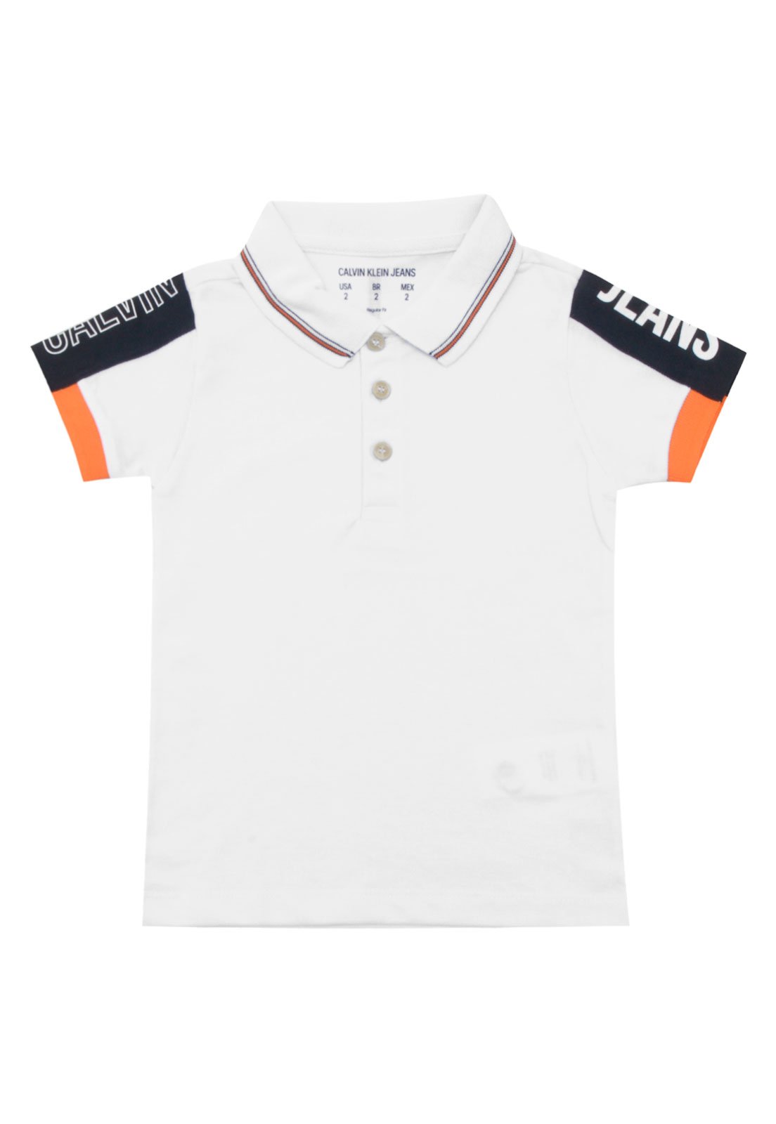 polo branca calvin klein