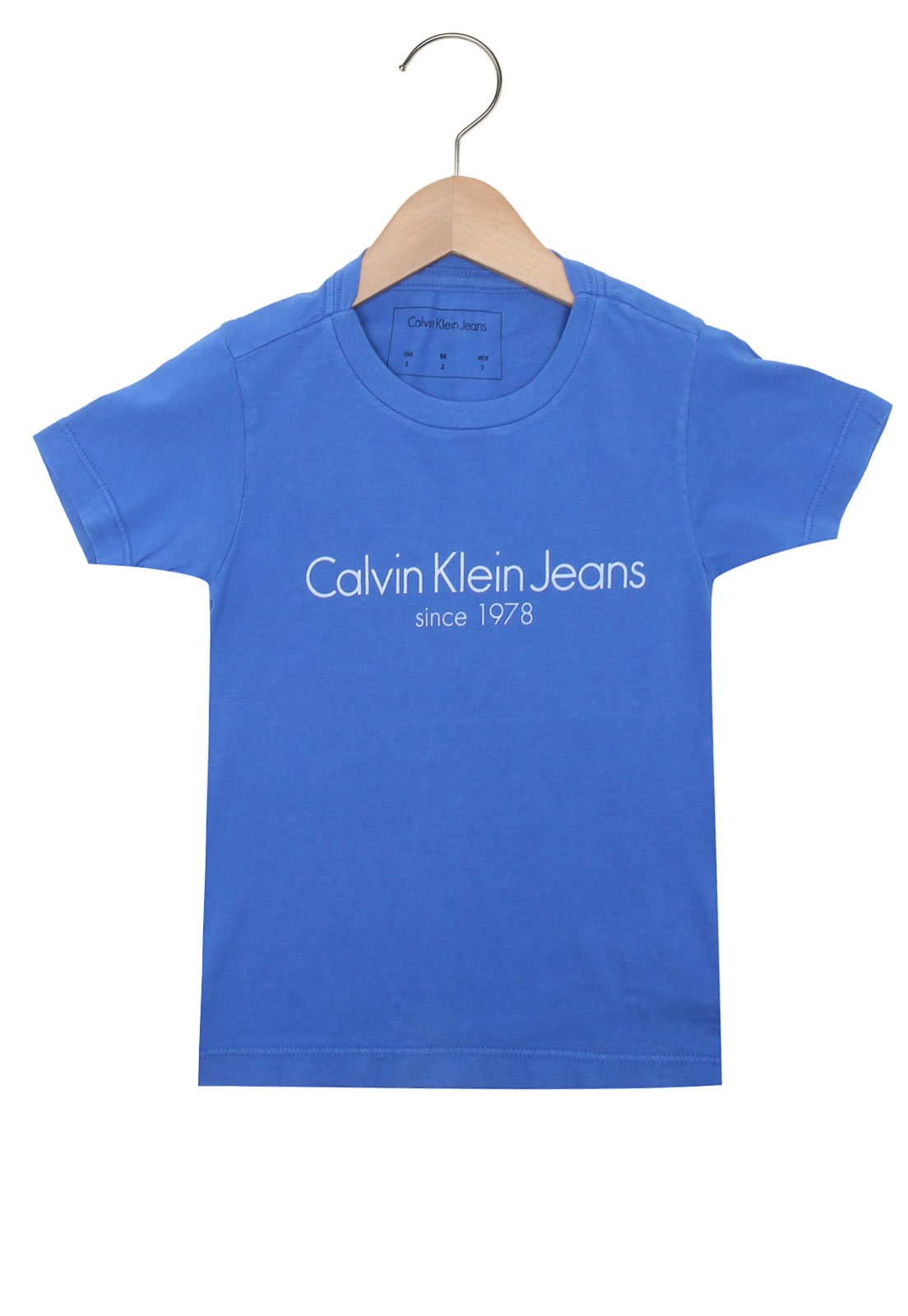 Top Calvin Klein Kids Nadador Liso Azul - Compre Agora