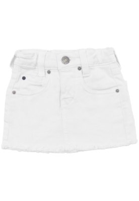 Saia Calvin Klein Kids Bolsos Branca Menor preço em Saia Calvin Klein Kids Bolsos Branca