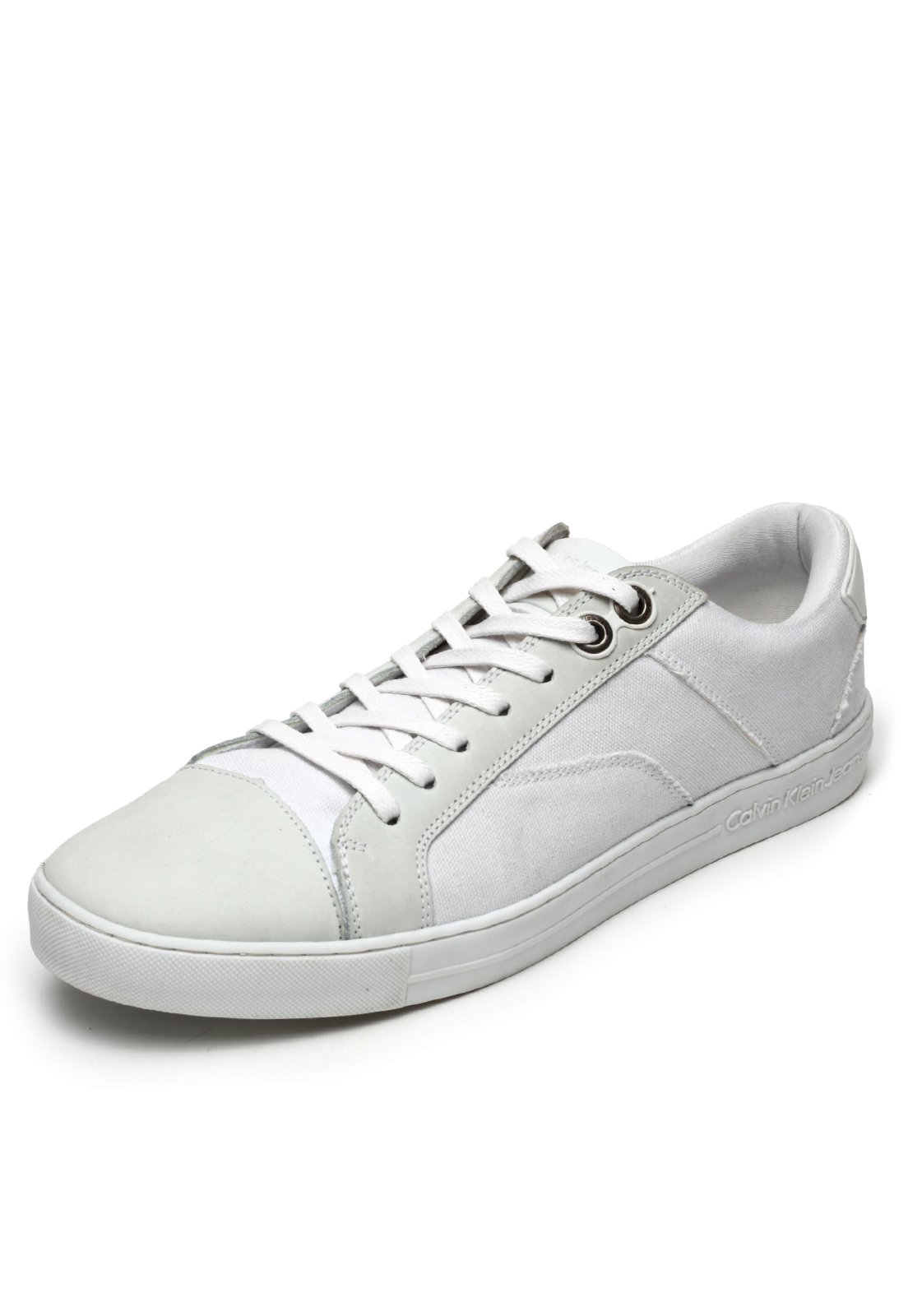 sapatênis calvin klein recortes branco