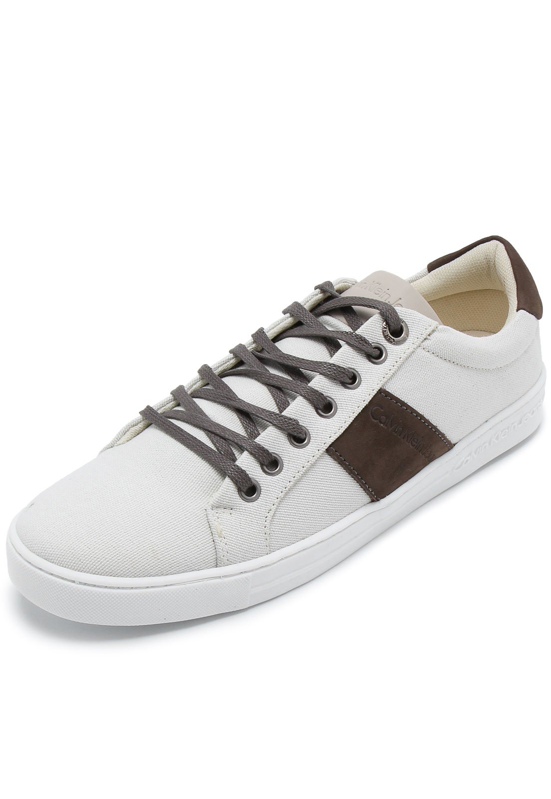 sapatênis calvin klein recortes branco
