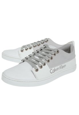 sapatênis calvin klein recortes branco