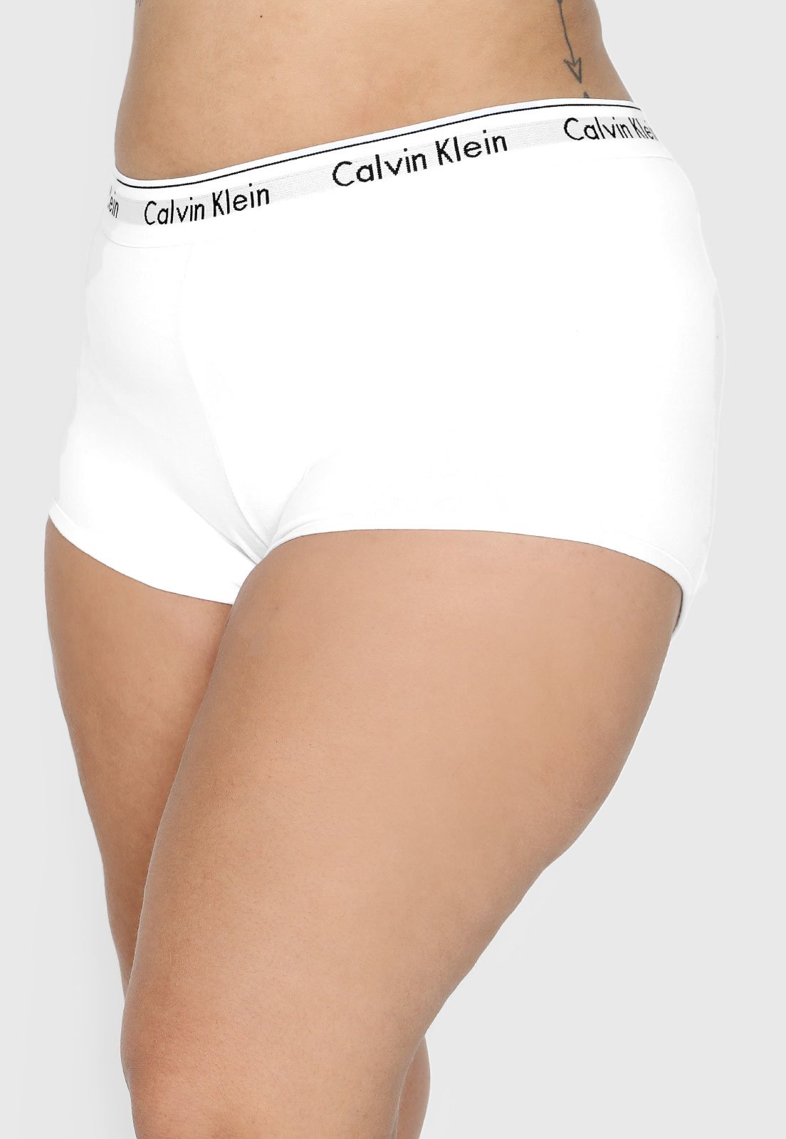 stereo wenselijk Collega Calcinha Calvin Klein Underwear Boxer Logo Branca - Compre Agora | Kanui  Brasil