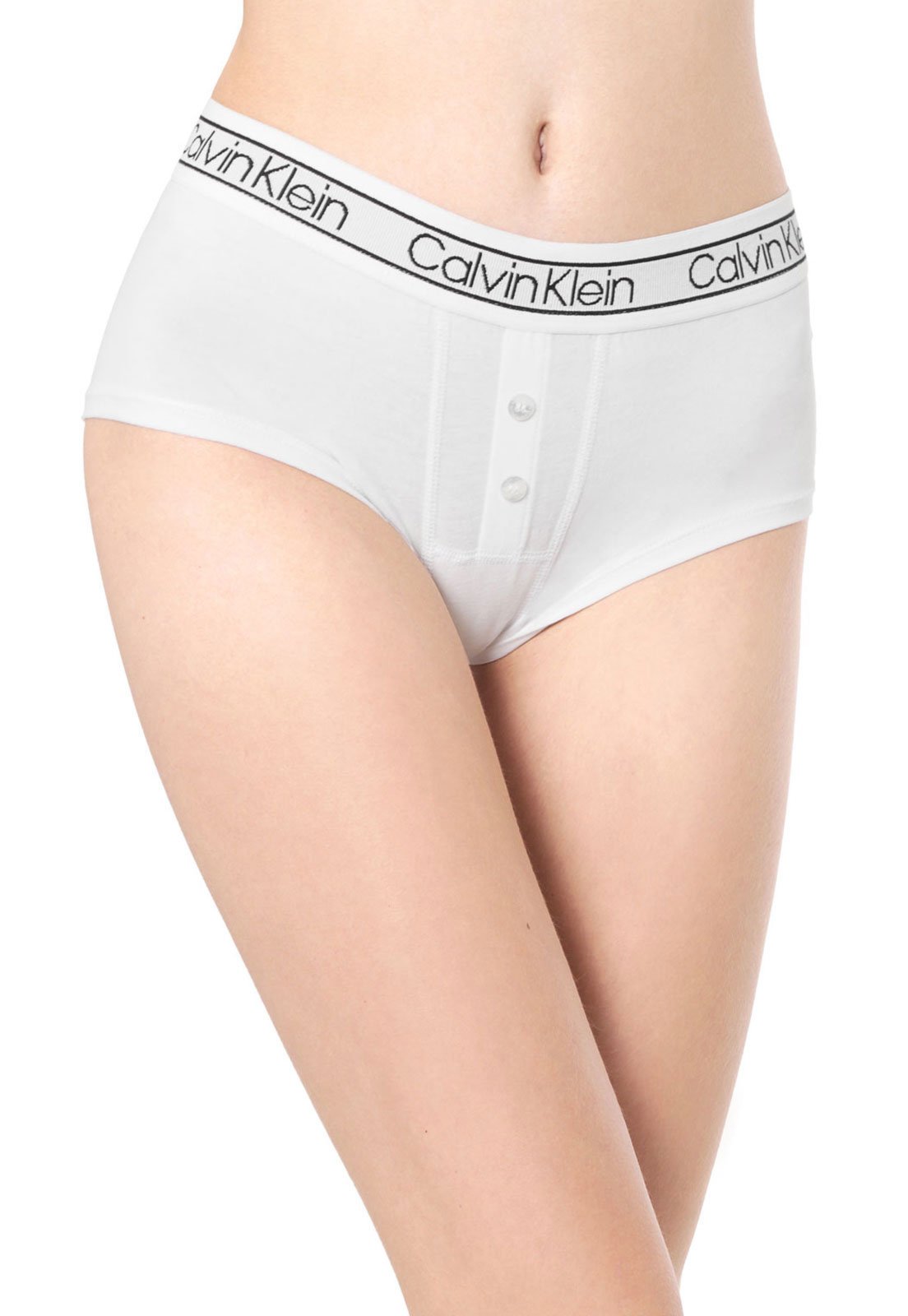 Calcinha Calvin Klein Underwear Boyshort My Calvin Branca - Compre Agora