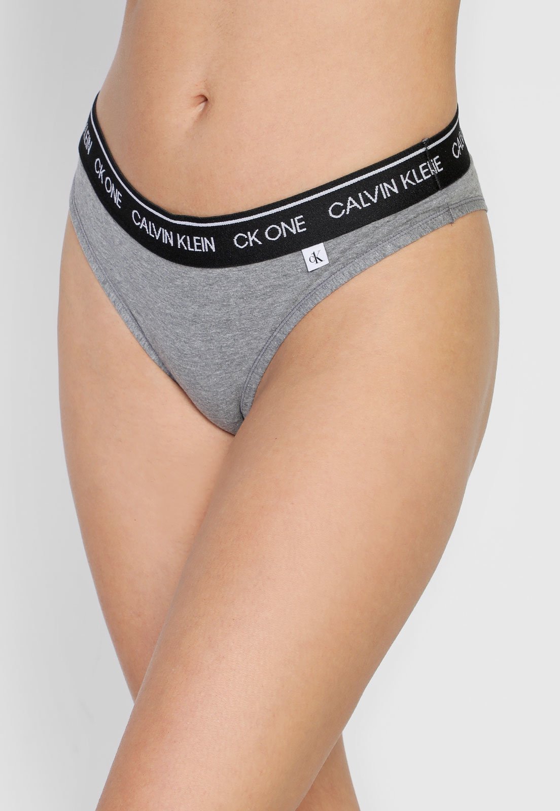 Comprar Calcinha Tanga Calvin Klein CK Cinza Menor Preço