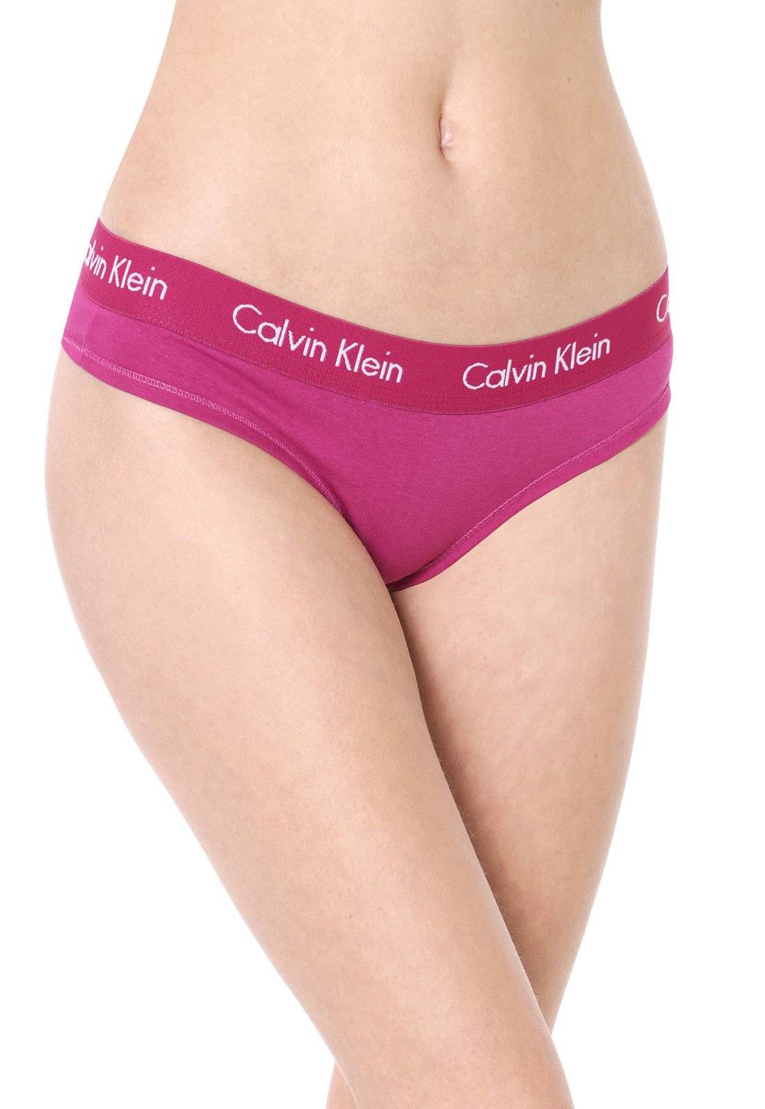 Calcinha Calvin Klein Underwear Tanga Logo Pink - Compre Agora