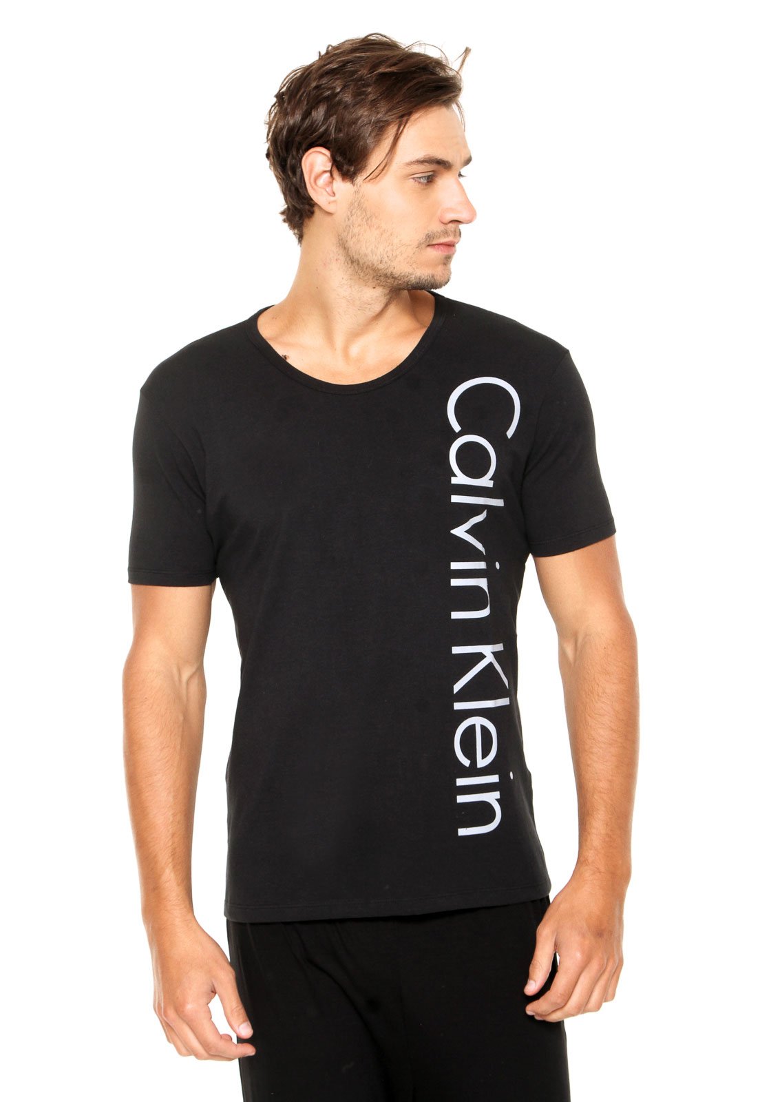 Camiseta Calvin Klein Underwear Estampa Preto - Compre Agora