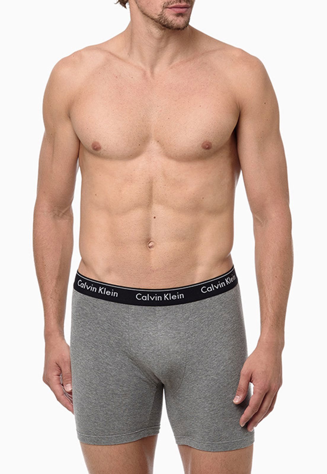 Cueca Calvin Klein Underwear Boxer Logo Cinza