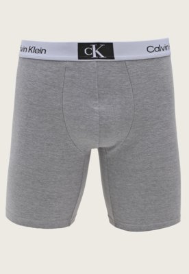 Cueca Calvin Klein Underwear Boxer Long 1996 Cinza - Compre Agora