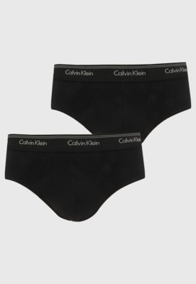 Cueca Calvin Klein Underwear Slip Lettering Branca - Compre Agora