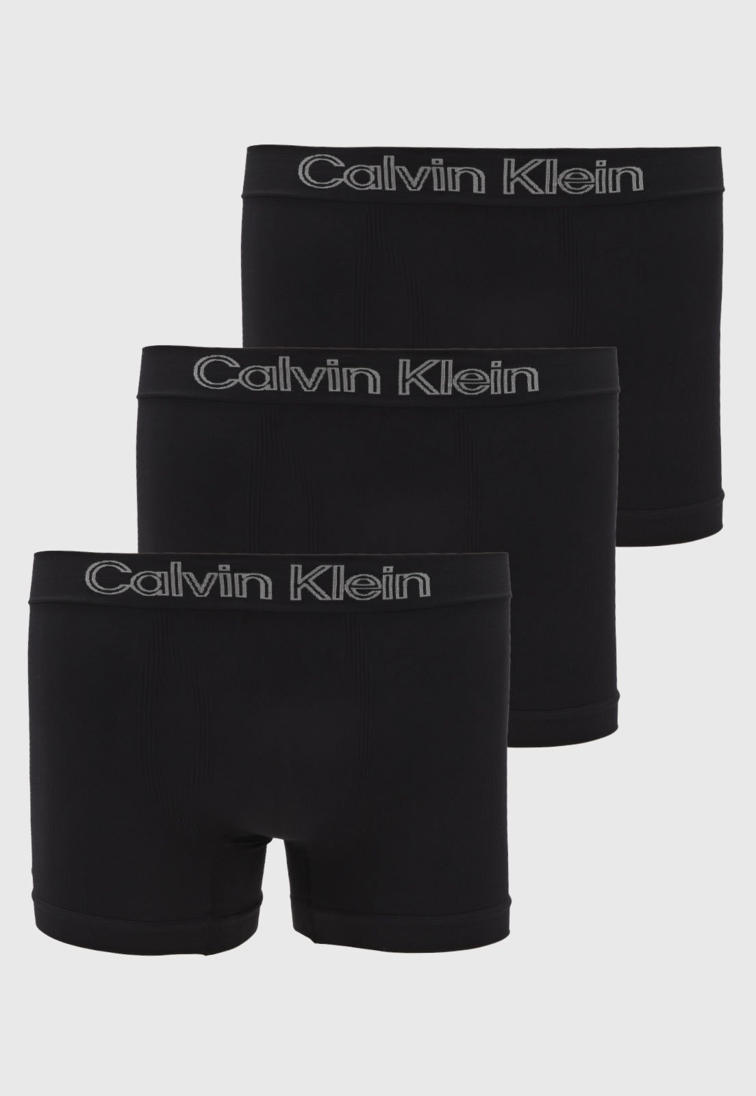 Kit 3pçs Cueca Calvin Klein Underwear Boxer Logo Preta - Faz a Boa!