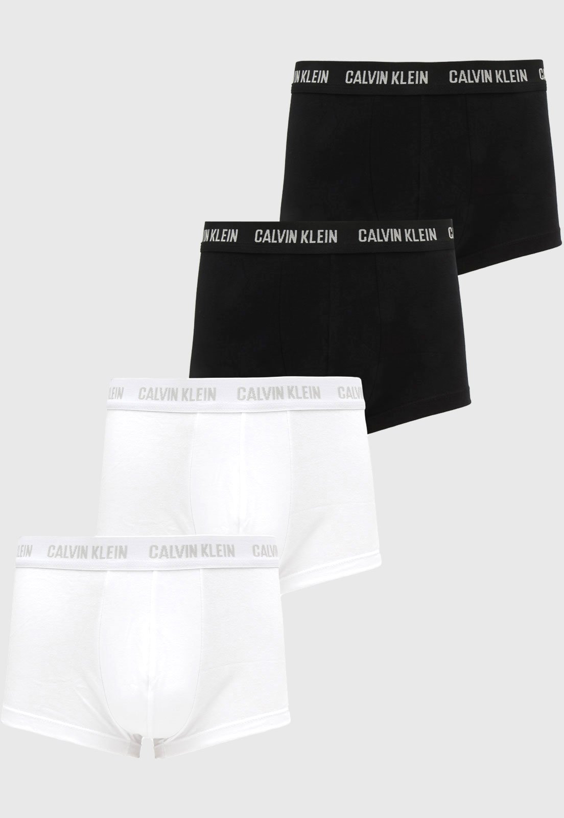 Kit 3pçs Cueca Calvin Klein Underwear Boxer Low Rise Sem Costura