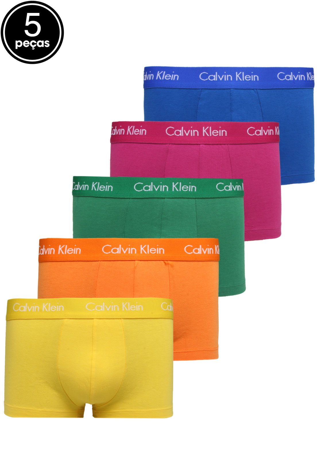 Kit 5pçs Cueca Calvin Klein Underwear Pride Azul/Rosa - Compre Agora