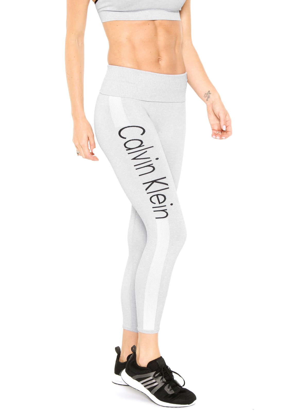 Legging Calvin Klein Underwear Sem Costura Fitness Cinza - Compre Agora