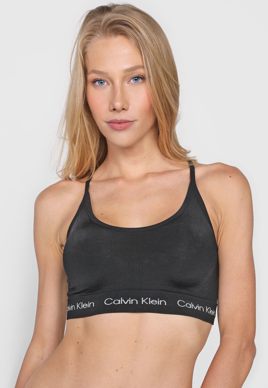 Top Calvin Klein Underwear Logo Preto - Compre Agora