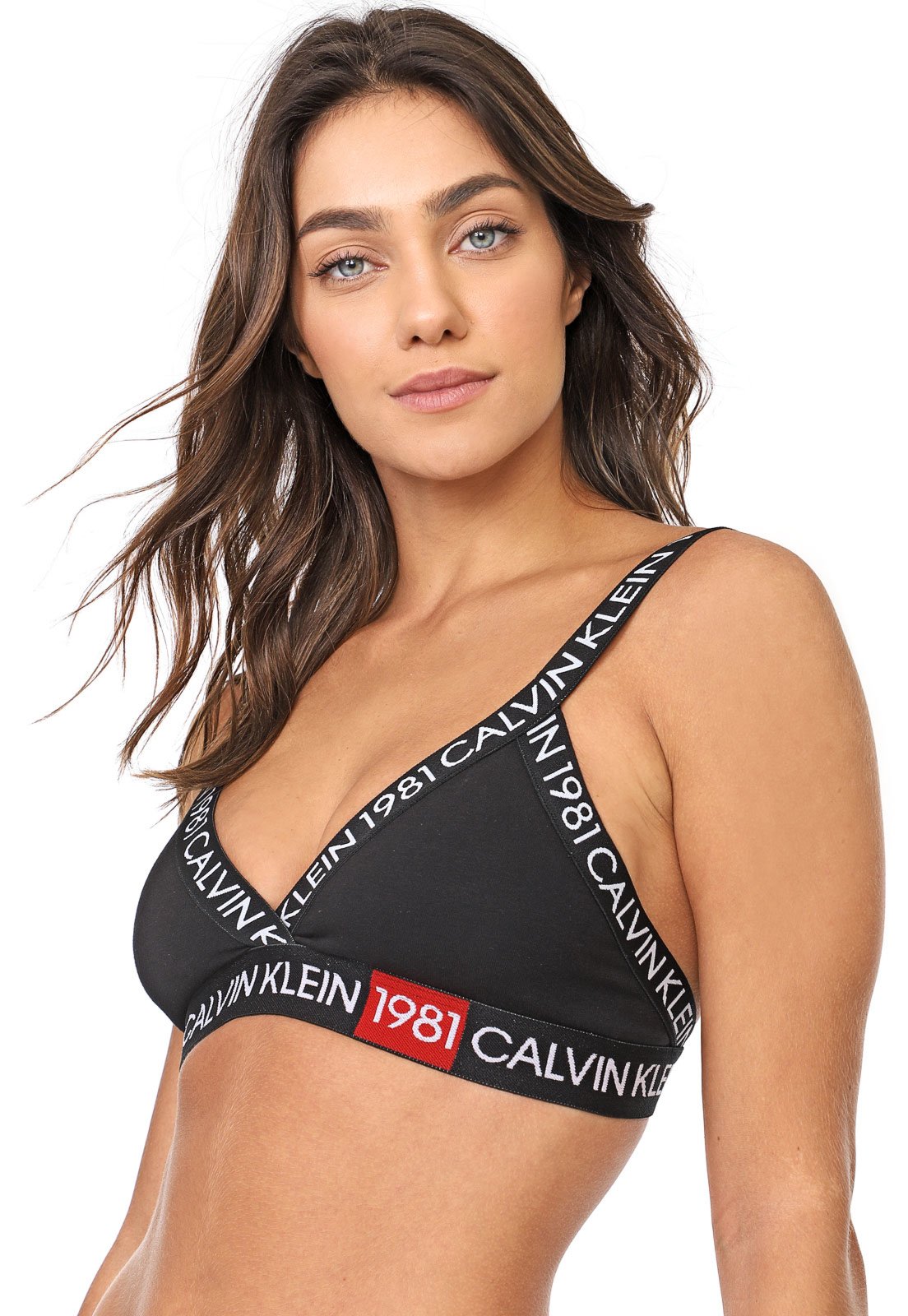 Top Calvin Klein Underwear Logo Preto - Compre Agora