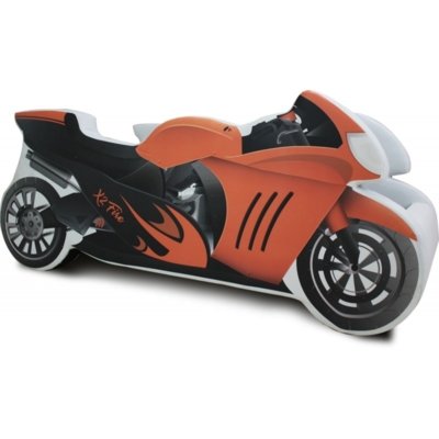 Cama Infantil Moto Fire Laranja Menor preço em Cama Infantil Moto Fire Laranja