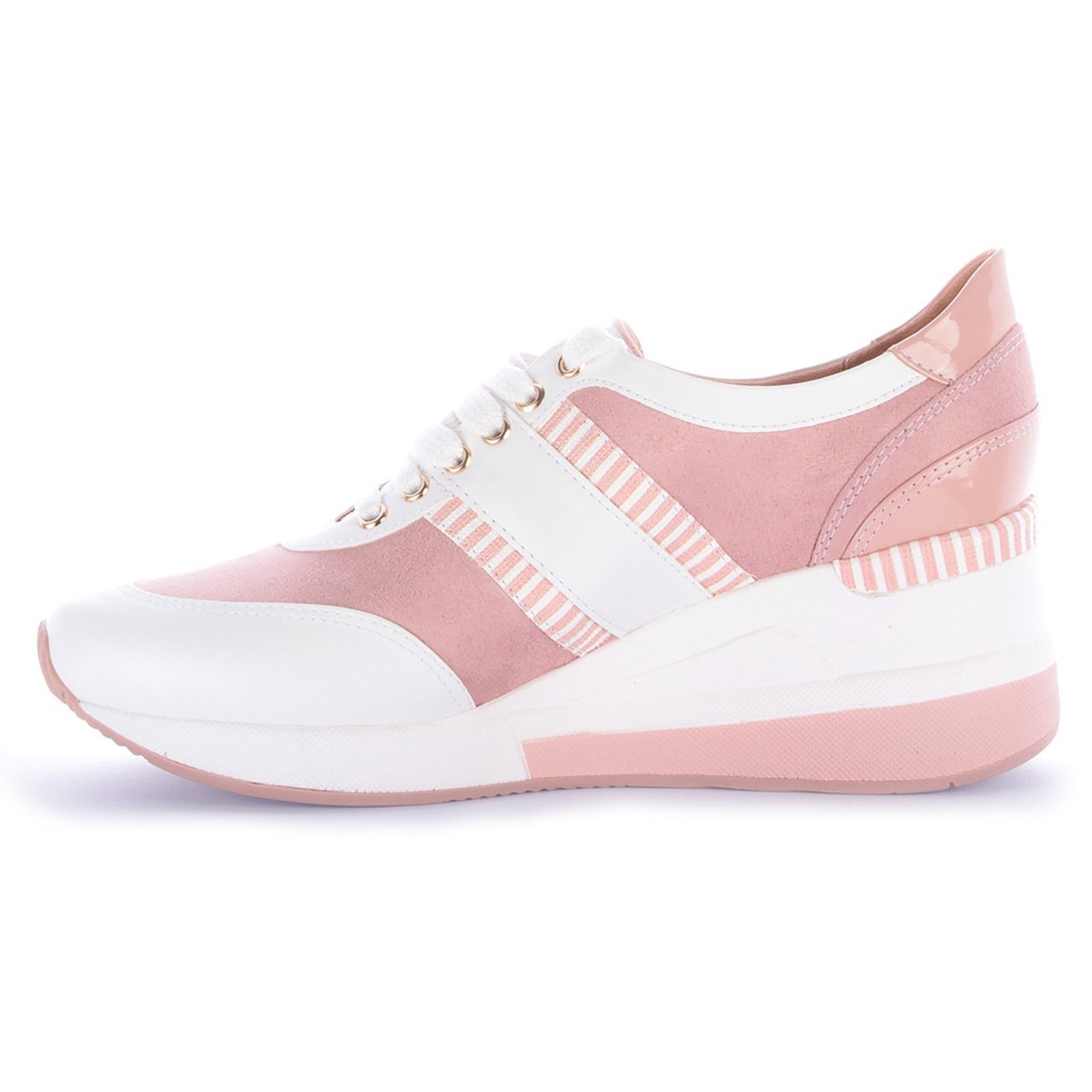 tenis rosa de salto