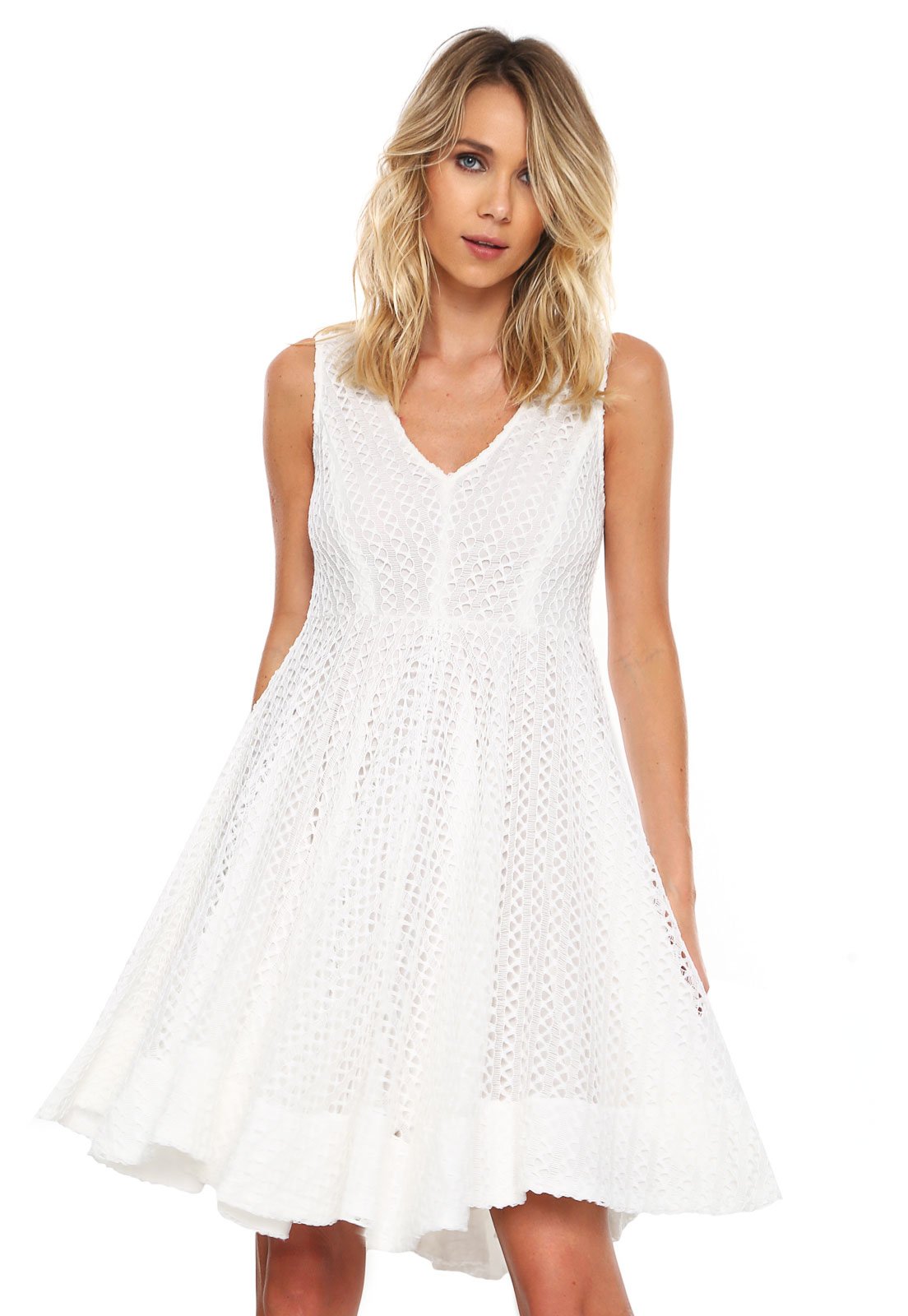 vestidos branco rodado