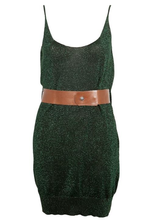vestido verde lurex