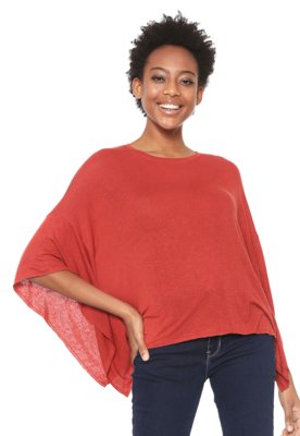 Blusa Cantão Ampla Vermelha Menor preço em Blusa Cantão Ampla Vermelha