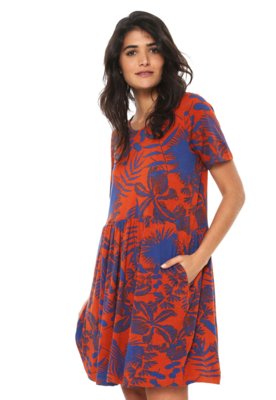 Vestido Cantão Curto Sertão Laranja Menor preço em Vestido Cantão Curto Sertão Laranja