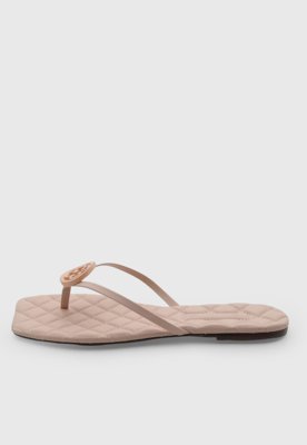 Rasteira Feminina Capodarte Couro Rosa