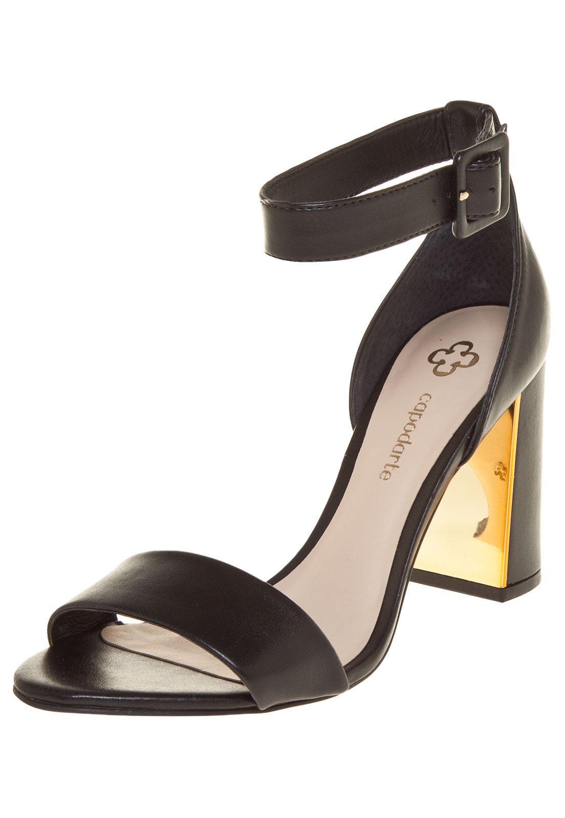 peep toe preto meia pata