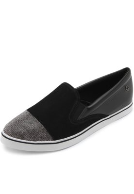Slip On Capodarte Camurça Preto Menor preço em Slip On Capodarte Camurça Preto